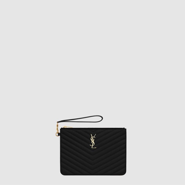 ✨입생로랑 여성 마틀라세 모노그램 파우치 - Saint Laurent Womens Matelasse Monogram Pouch - ysb10076x