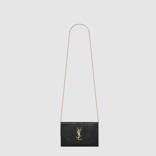 ❤입생로랑 여성 마이크로 업타운 체인 지갑 - Saint Laurent Womens Uptown Chain Wallet in Micro Raffia - ysb10204x