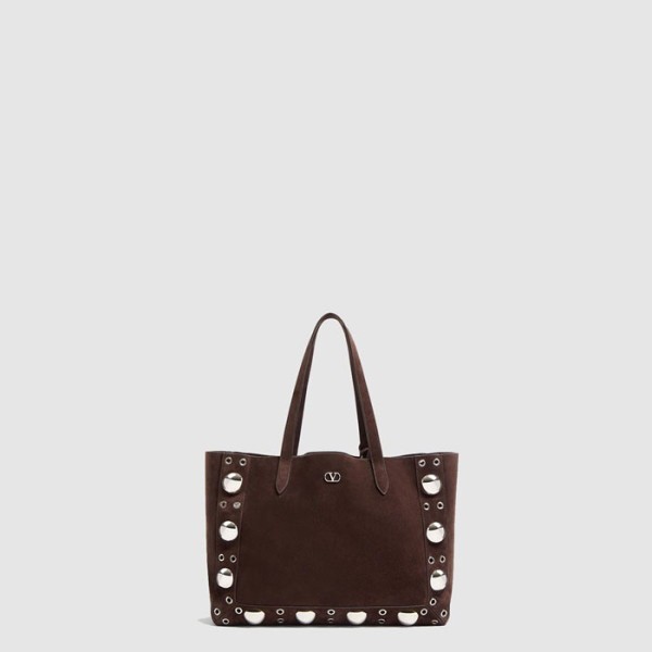 ✨발렌티노 여성 가라바니 넬코트 스웨이드 미디엄 쇼퍼 백 - Valentino Womens Garavani Nellcourt Suede Medium Shopper Bag - vab10653x