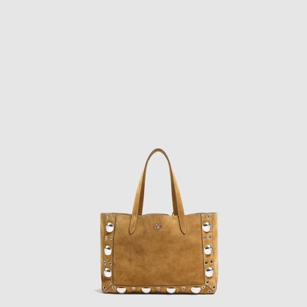 ✨발렌티노 여성 가라바니 넬코트 스웨이드 미디엄 쇼퍼 백 - Valentino Womens Garavani Nellcourt Suede Medium Shopper Bag - vab10654x