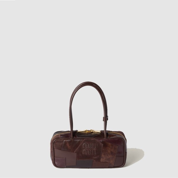 ✨미우미우 여성 보 가죽 패치워크 백 - Miumiu Womens Bo Leather Patchwork Bag - mib10906x