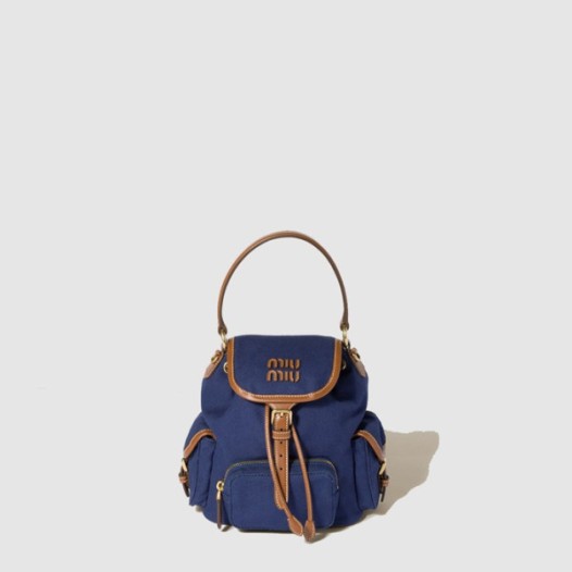 ❤미우미우 여성 캔버스 가죽 백팩 - MiuMiu Womens Canvas Leather Backpack - mib11017x
