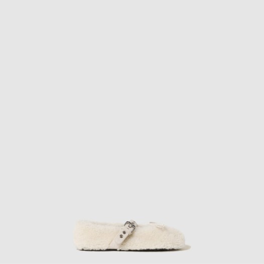 ❤미우미우 여성 시어링 발레리나 - Miu Miu Womens Shearling Ballerina - mis8406x