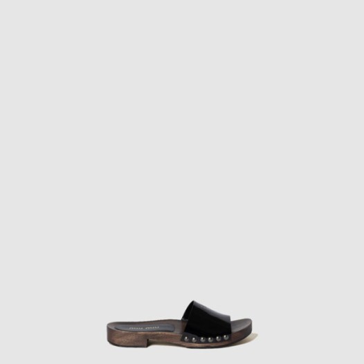 ❤미우미우 여성 페이턴트 가죽 클로그 - Miu Miu Womens Patent Leather Clogs - mis8496x