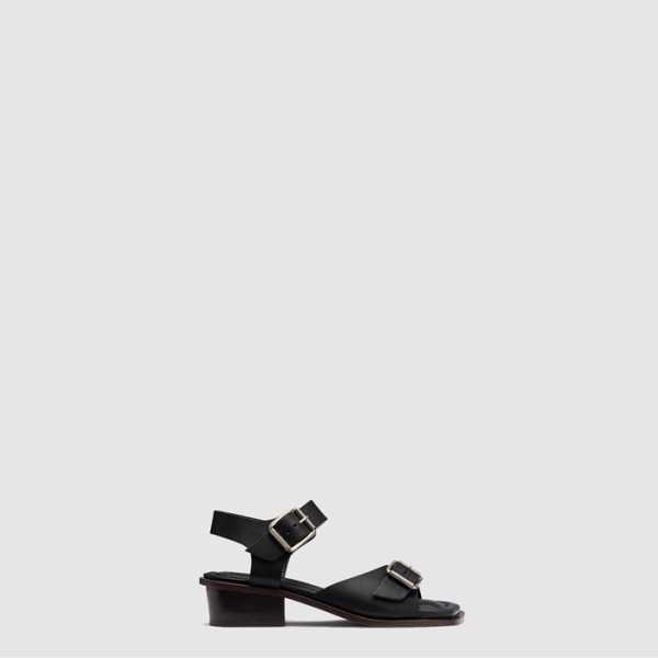 ✨르메르 여성 스퀘어 힐 샌들 - Lemaire Womens Square Heel Sandals - les8509x