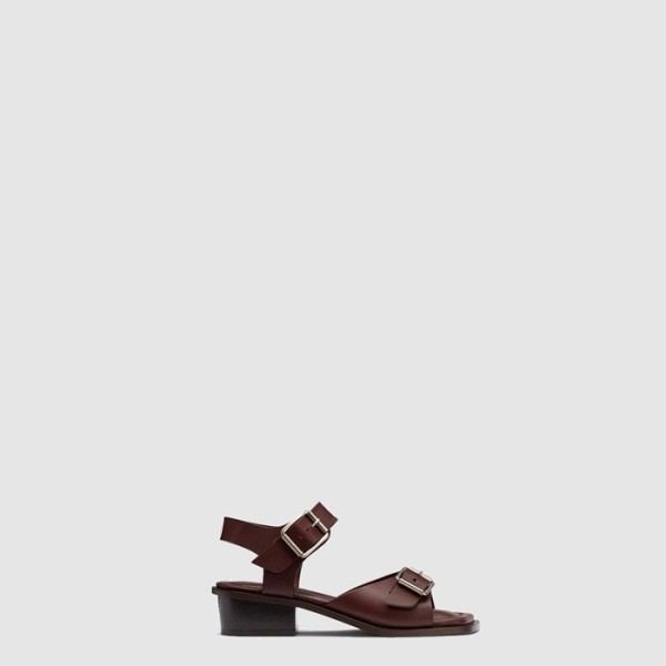 ✨르메르 여성 스퀘어 힐 샌들 - Lemaire Womens Square Heel Sandals - les8510x