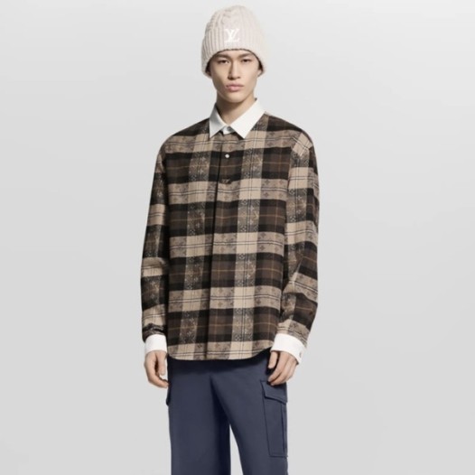 ❤루이비통 남성 체크 셔츠 - Louis vuitton Mens Flanner Shirts - lvc8684x