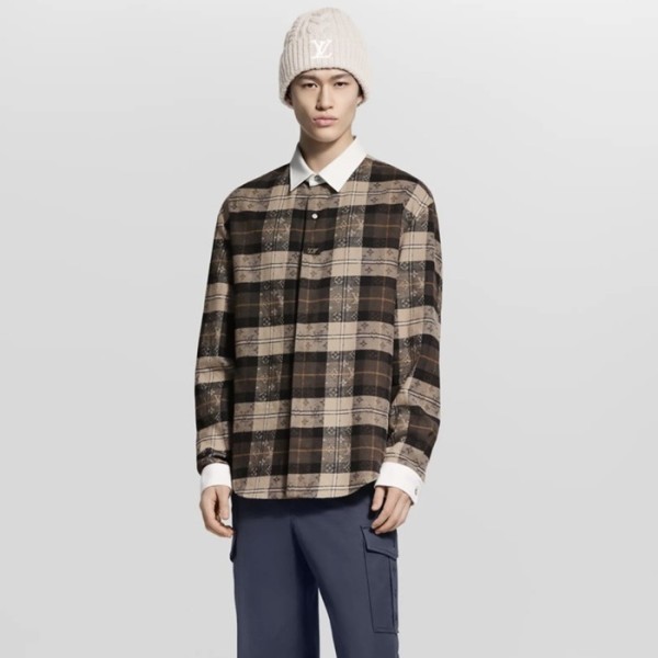 ✨루이비통 남성 체크 셔츠 - Louis vuitton Mens Flanner Shirts - lvc8684x