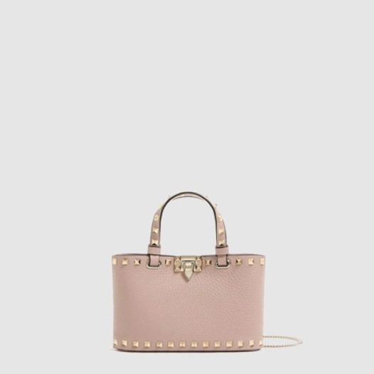❤발렌티노 락스터드 미니 쇼퍼 백 카프스킨 - Valentino Womens Rockstud Grainy Mini Shopper Bag - vab11296x