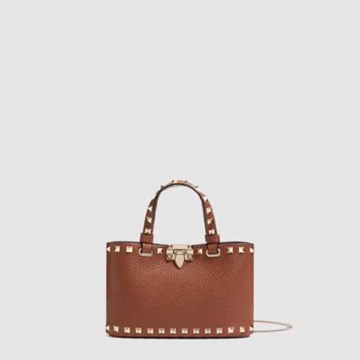 ❤발렌티노 락스터드 미니 쇼퍼 백 카프스킨 - Valentino Womens Rockstud Grainy Mini Shopper Bag - vab11297x