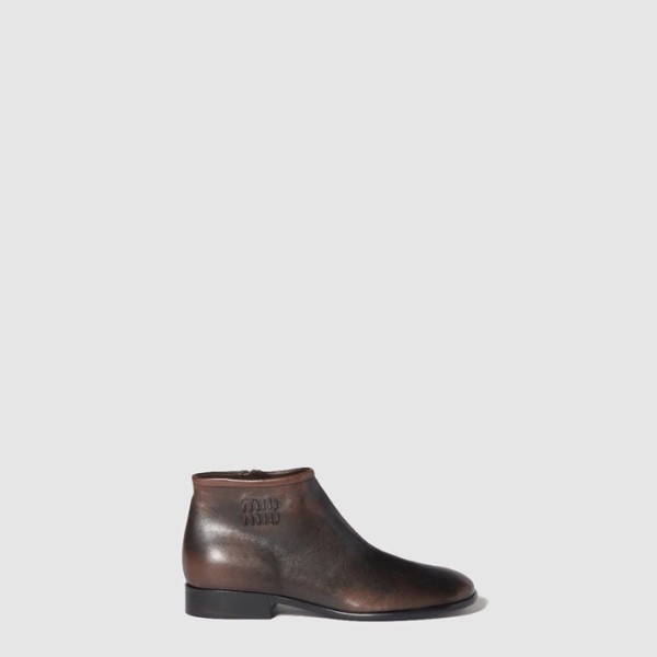 ✨미우미우 여성 퓨메 가죽 부티 - Miumiu Womens Fume Leather Booties - mis8556x