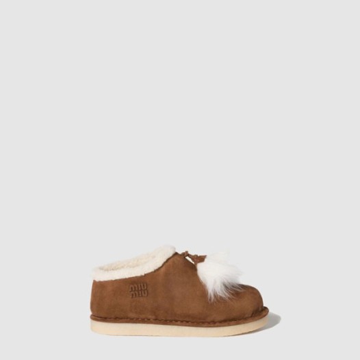 ❤미우미우 여성 시어링 뮬 - Miu Miu Womens Shearling Mule - mis8606x