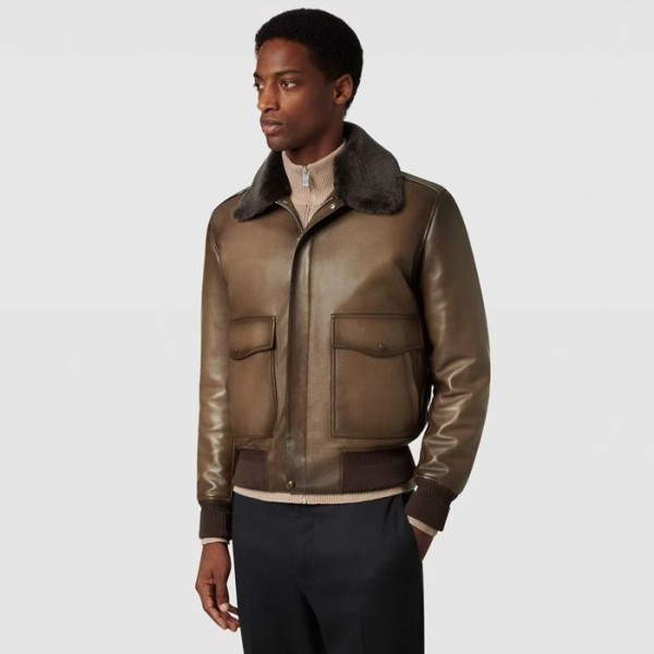 ✨벨루티 남성 가죽 자켓 - Berluti Mens Leather Jackets - bec8980x