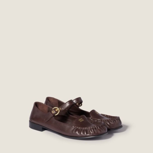 ❤미우미우 여성 스트랩 가죽 로퍼 - Miu Miu Womens Strap Leather Loafers - mis8683x
