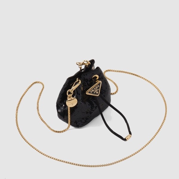 ✨프라다 여성 시퀸 새틴 미니 파우치 1NR016 - Prada Womens Sequin Satin Mini Pouch - prb11894x