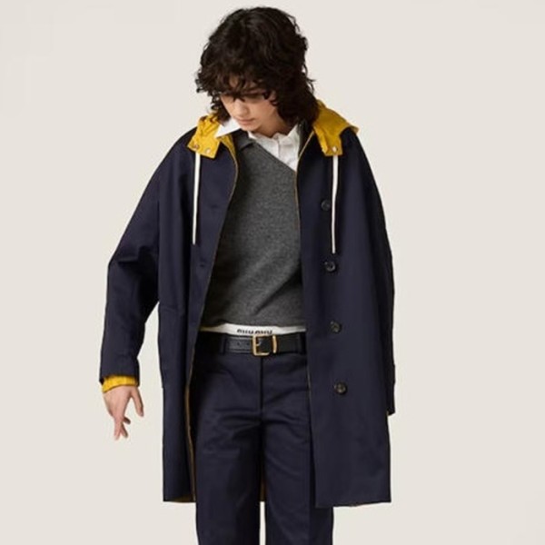 ✨미우미우 여성 테크니컬 퐁제 코트 - Miumiu Womens Technical Ponge Coats - mic9733x