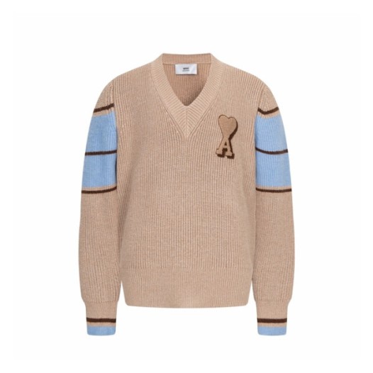 ❤아미 남/녀 브이넥 니트웨어 - Ami Unisex V-neck Knitwear - amc9749x