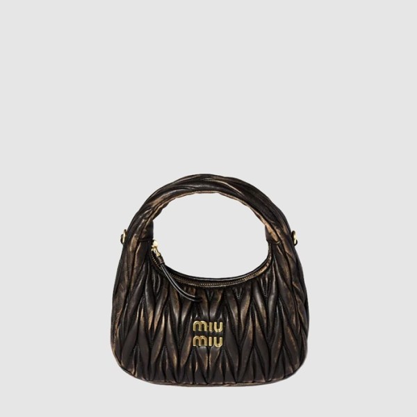 ✨미우미우 여성 완더 마테라쎄 호보 백 - Miumiu Womens Wander Matelasse Hobo Bag - mib12172x