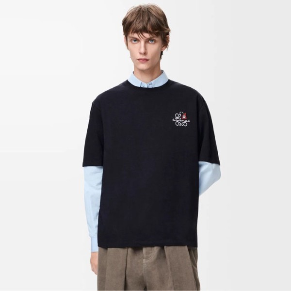 ✨로에베 남성 라운드 반팔티 - Loewe Mens Round Tshirt - loc12378x