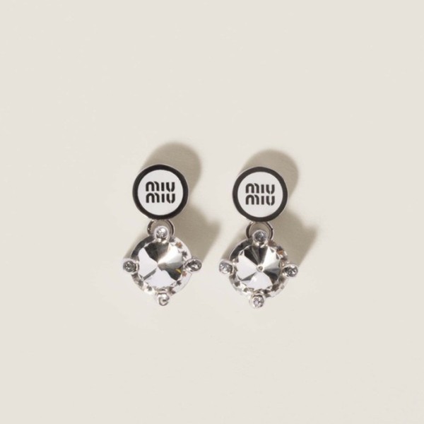 ✨미우미우 여성 에나멜 메탈 귀걸이 - Miumiu Womens Enameled Metal Earrings - acc6243x