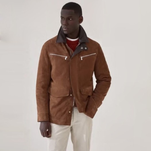 ❤브루넬로쿠치넬리 남성 가죽 재킷 - Brunello Cucinelli Mens Leather Jacket - brc12439x
