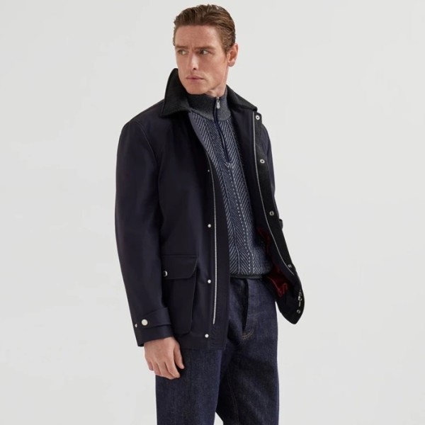 ✨브루넬로쿠치넬리 남성 집업 니트 - Brunello Cucinelli Mens Zip-up Knitwear - brc12453x