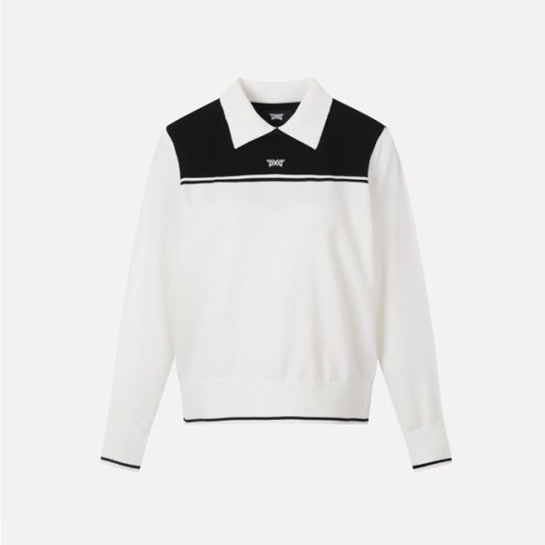 ✨PXG 여성 칼라 블록 스웨터 - gol1913x