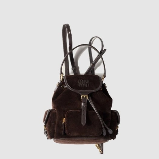 ❤미우미우 여성 코듀로이 백팩 - MiuMiu Womens Corduroy Backpack - mib12606x