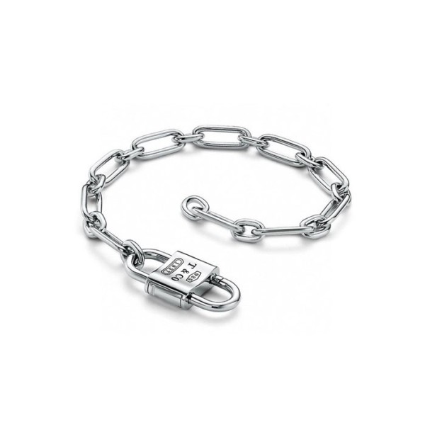 ✨티파니 남/녀 미디엄 더블 락 브레이슬릿 - Tiffany Unisex Medium Double Lock Bracelet - acc6342x
