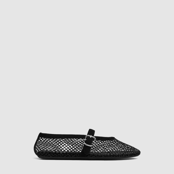 ✨알라이아 여성 피시넷 발레 플랫 슈즈 - Alaia Womens Fishnet Ballet Flat Shoes - als8783x