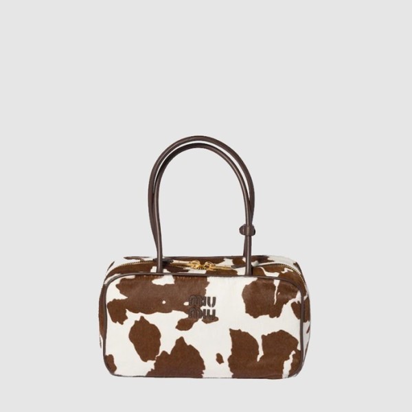 ✨미우미우 여성 프린트 가죽 보 백 - Miumiu Womens Printed Beau Bag - mib12809x
