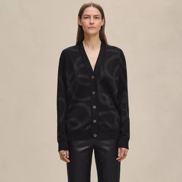 ✨에르메스 여성 브이넥 가디건 - Hermes Womens V-neck Cardigan - hec12719x