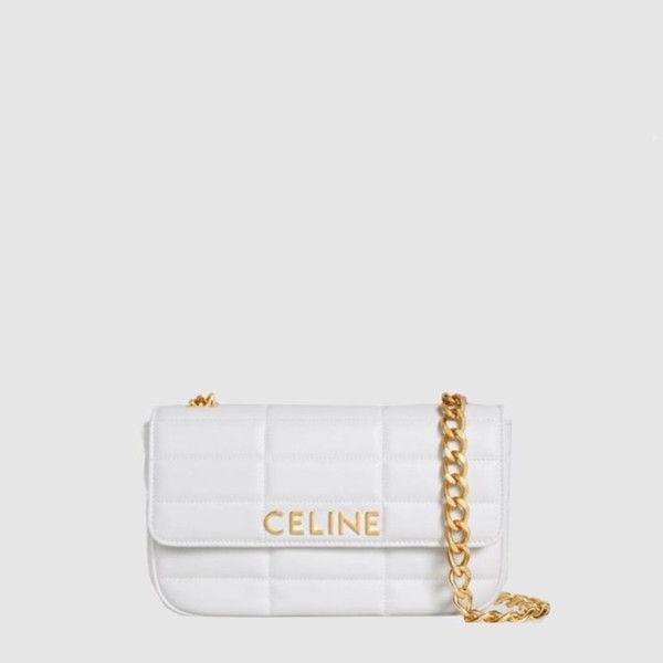 ✨셀린느 여성 모노크롬 마틀라세 체인 숄더백 - Celine Womens Monochrome Matelassé Chain Shoulder Bag - ceb13091x