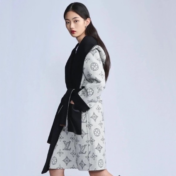 ✨루이비통 여성 양면 롱 후드 랩 코트 - Louis vuitton Womens Long Hooded Wrap Coat - lvc12820x