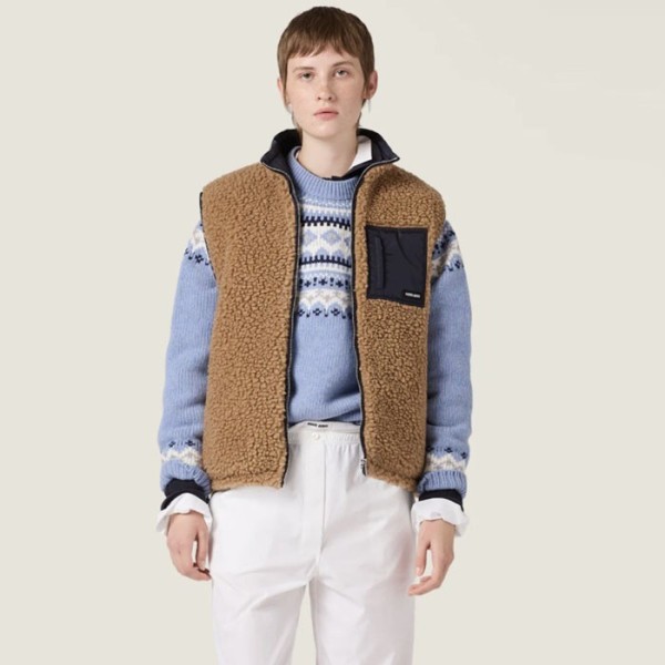 ✨미우미우 남/녀 플란넬 베스트 - Miumiu Unisex Zip-up Vest - mic12907x