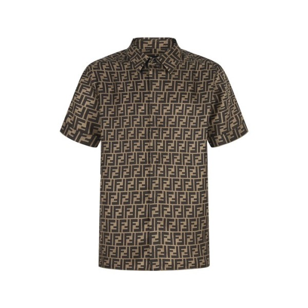 ✨펜디 남성 FF 반팔 셔츠 - Fendi Mens FF Shirts - fec12937x