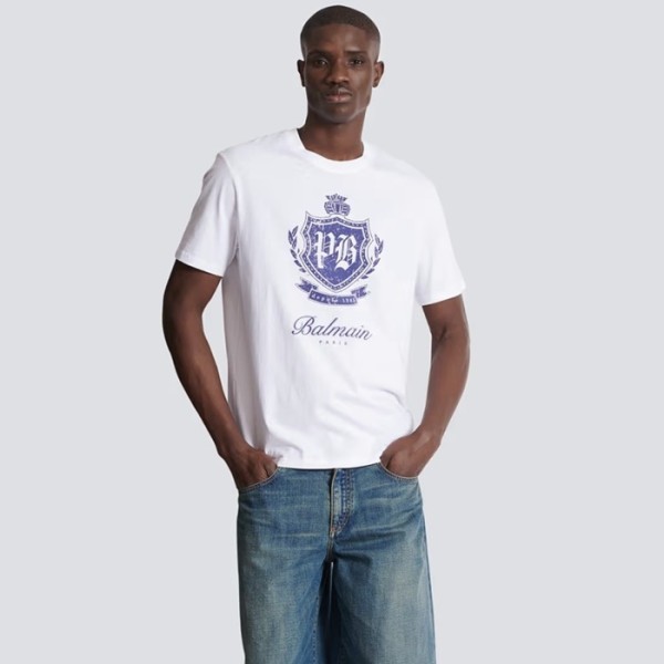 ✨발망 남성 라운드 반팔티 - Balmain Mens Round Tshirt - bmc13106x