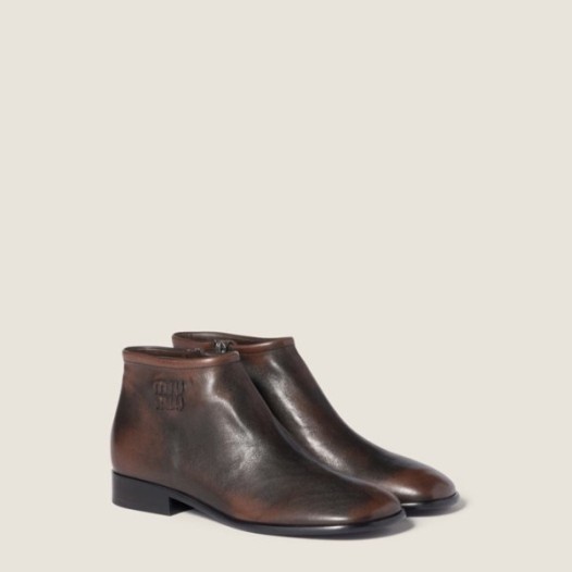 ❤미우미우 여성 퓸 레더 부츠 - Miumiu Womens Fume Leather Booties - mis8950x