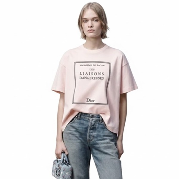 ✨디올 여성 라운드 반팔티 - Dior Womens Round Tshirt - dic13261x