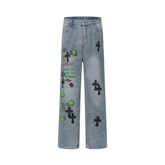 ❤크롬하츠 남성 트렌디 청바지 - Chrom Hearts Mens Trendy Jeans - chc13393x