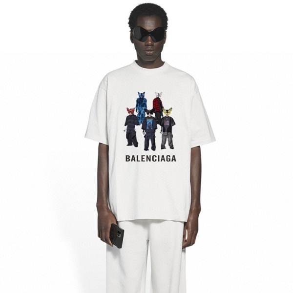 ✨발렌시아가 남성 라운드 반팔 티셔츠 - Balenciaga Mens Round Tshirt - bac13405x