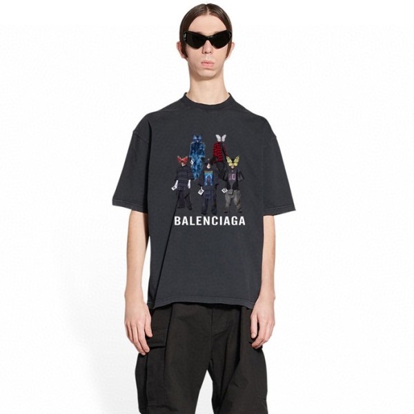 ✨발렌시아가 남성 라운드 반팔 티셔츠 - Balenciaga Mens Round Tshirt - bac13406x