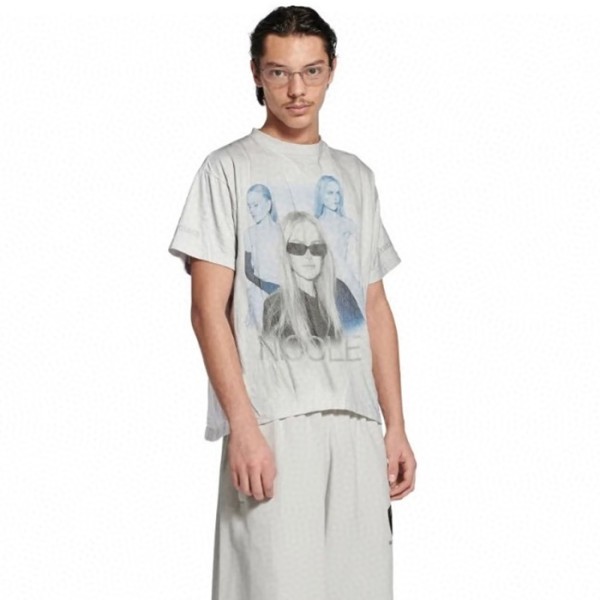 ✨발렌시아가 남성 라운드 반팔 티셔츠 - Balenciaga Mens Round Tshirt - bac13384x