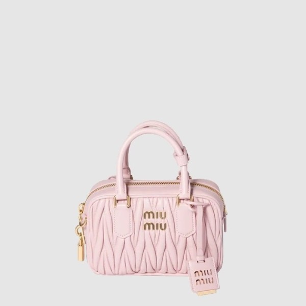 ✨미우미우 여성 아르카디 마테라쎄 가죽 백 - Miumiu Womens Arcadi Matelasse Leather Bag - mib13356x