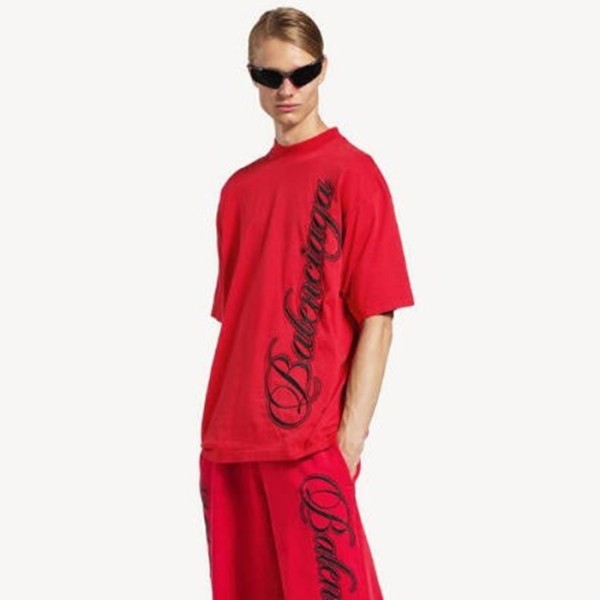 ✨발렌시아가 남성 커시브 미디엄 핏 티셔츠 - Balenciaga Mens Curvy Medium Fit Tshirt - bac13523x