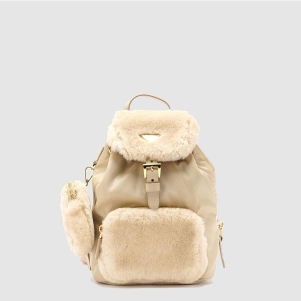 ✨프라다 여성 시어링 리나일론 백팩 1BZ074 - Prada Womens Shearling Re-Nylon Backpack - prb13596x