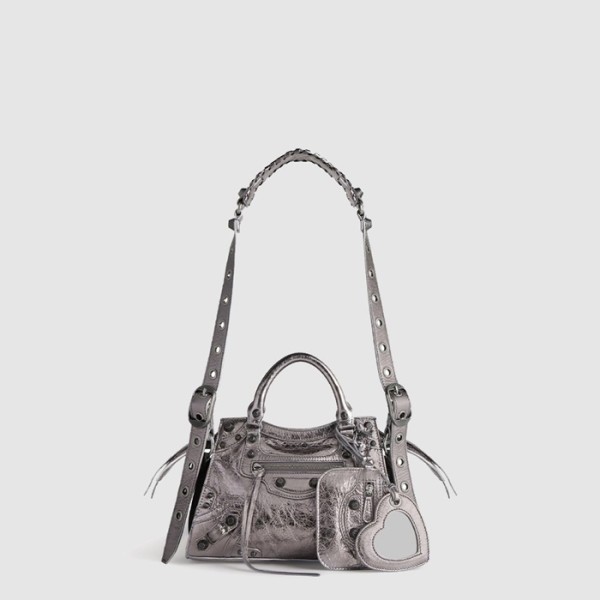 ✨발렌시아가 여성 네오 카골 Xs 메탈라이즈드 핸드백 - Balenciaga Womens Neo Cargo Xs Metalized Handbag - bab13625x