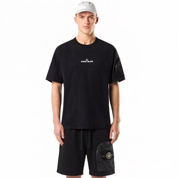 ✨스톤아일랜드 남성 라운드 반팔 티셔츠 - Stone Island Mens Round Tshirt - stc13659x