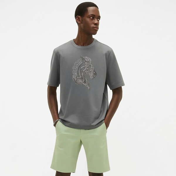 ✨에르메스 남성 라운드 반팔티 - Hermes Mens Round Tshirt - hec13671x