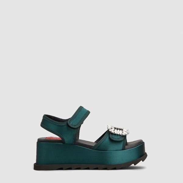 ✨로저비비에 여성 슬라이디 비브 웨지 샌들 - Roger Vivier Womens Slidy Viv Wedge Sandals - ros13514x